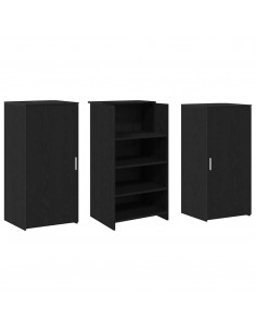 Banco Reception Rovere Nero 155x50x103,5 cm Legno Multistrato