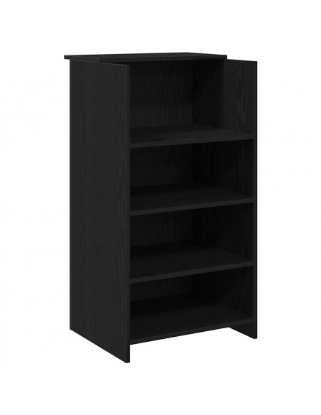 Banco Reception Rovere Nero 155x50x103,5 cm Legno Multistrato