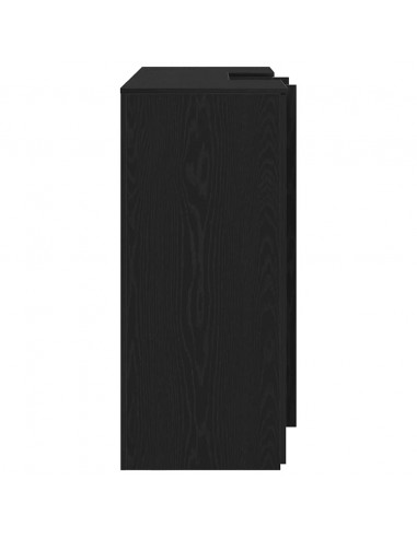 Banco Reception Rovere Nero 155x50x103,5 cm Legno Multistrato