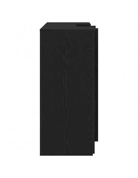 Banco Reception Rovere Nero 155x50x103,5 cm Legno Multistrato