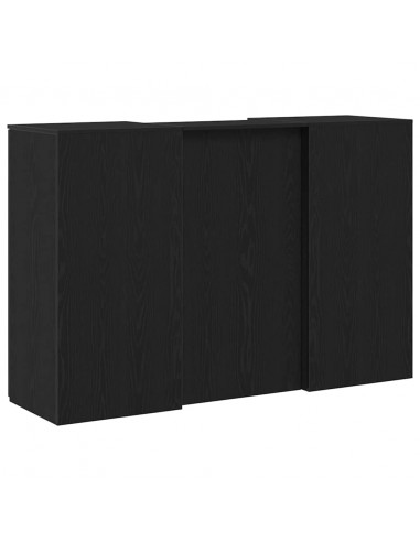 Banco Reception Rovere Nero 155x50x103,5 cm Legno Multistrato