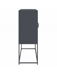 Credenza Antracite 100,5x39x107 cm in Acciaio Laminato a Freddo
