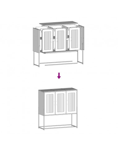 Credenza Bianca 100,5x39x107 cm in Acciaio Laminato a Freddo