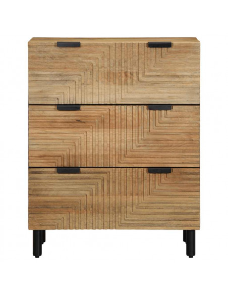 Credenza Marrone 60x33x75 cm in Legno Massello di Mango