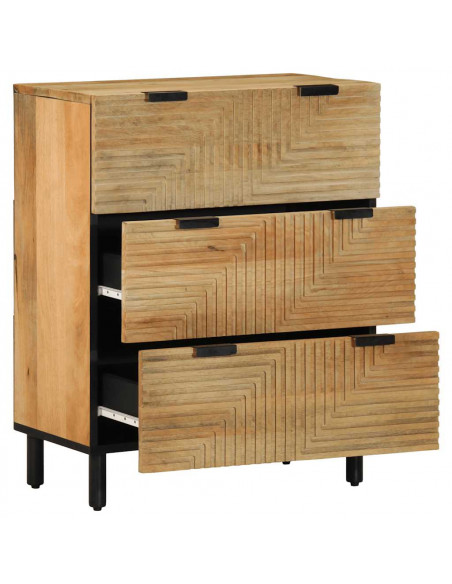 Credenza Marrone 60x33x75 cm in Legno Massello di Mango