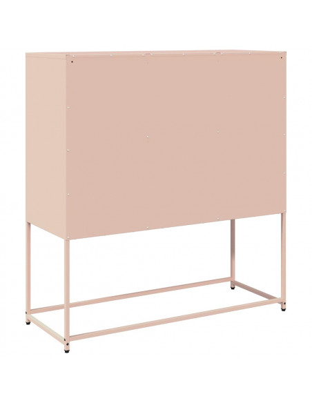 Credenza Rosa 100,5x39x107 cm in Acciaio Laminato a Freddo