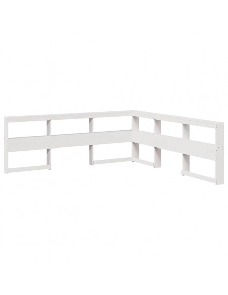 Giroletto con Libreria senza Materasso 180x200 cm in Legno Pino