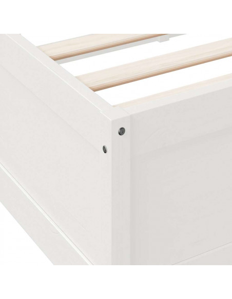 Giroletto con Libreria senza Materasso 180x200 cm in Legno Pino