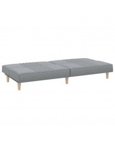 Divano Letto Grigio Chiaro in Tessuto