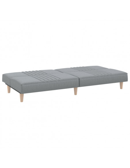 Divano Letto Grigio Chiaro in Tessuto