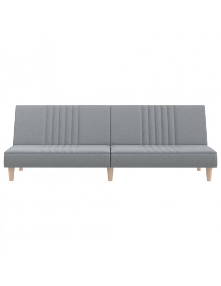 Divano Letto Grigio Chiaro in Tessuto