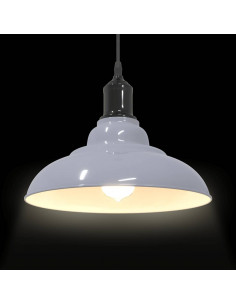 Lampada Sospensione Regolabile E27 Grigio Lucido Ø31 cm Metallo