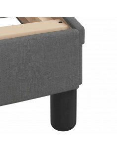 Letto con Materasso Grigio Scuro 180x200 cm Tessuto