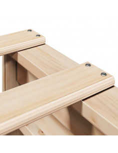 Letto Libreria senza Materasso 100x200 cm in Legno di Pino