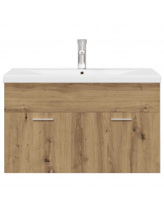 Mobile Bagno con Lavabo Integrato&Rubinetto Rovere Artigianale