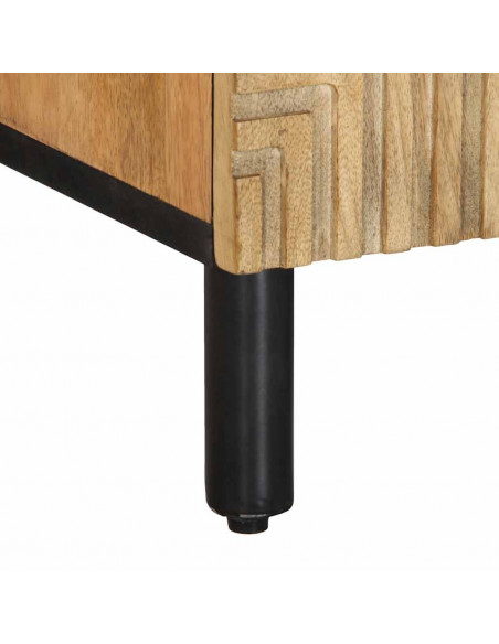 Mobile Porta TV Marrone 105x33x46cm in Legno Massello di Mango
