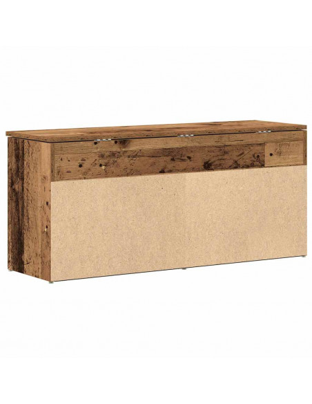 Scarpiera Legno Antico 102x30,5x45 cm in Legno Multistrato