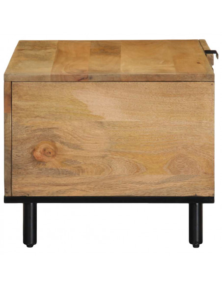 Tavolino da Salotto Marrone 80x50x40 cm Legno Massello di Mango
