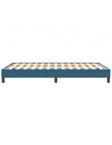 Giroletto senza Materasso Blu Scuro 120x210 cm Velluto