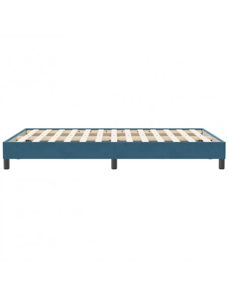 Giroletto senza Materasso Blu Scuro 120x210 cm Velluto