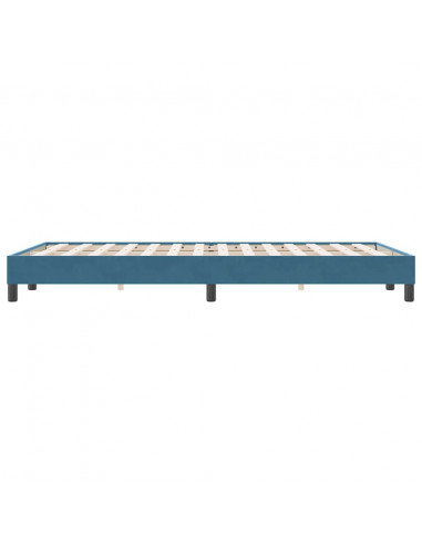 Giroletto senza Materasso Blu Scuro 120x220 cm in Velluto