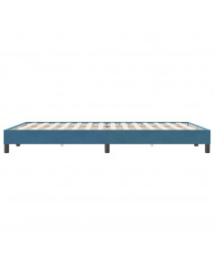 Giroletto senza Materasso Blu Scuro 140x220 cm in Velluto