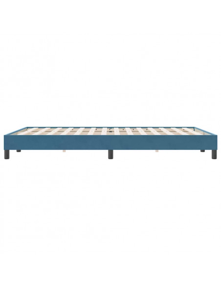 Giroletto senza Materasso Blu Scuro 140x220 cm in Velluto