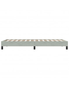 Giroletto senza Materasso Grigio Chiaro 90x220 cm Velluto