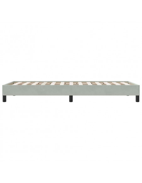 Giroletto senza Materasso Grigio Chiaro 90x220 cm Velluto