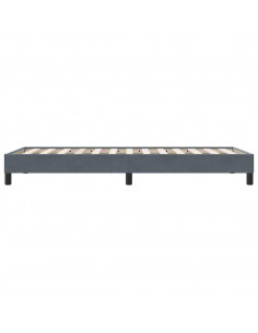 Giroletto senza Materasso Grigio Scuro 100x220 cm Velluto