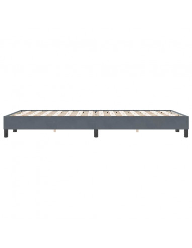 Giroletto senza Materasso Grigio Scuro 120x220 cm Velluto