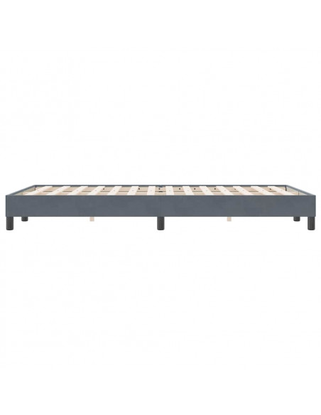 Giroletto senza Materasso Grigio Scuro 120x220 cm Velluto