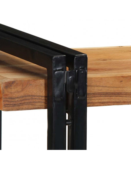 Mensola da Parete 110x33x45 cm Legno Massello di Acacia