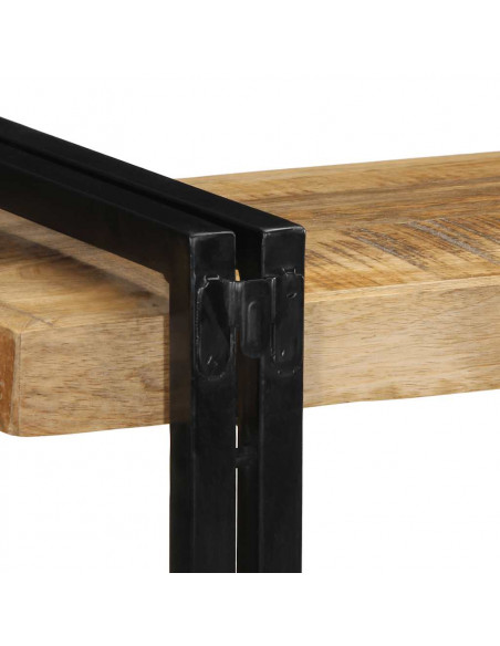 Mensola da Parete 90x33x45 cm in Legno Massello di Mango Grezzo