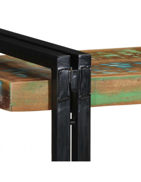 Mensola da Parete Multicolore in Legno Massello di Recupero