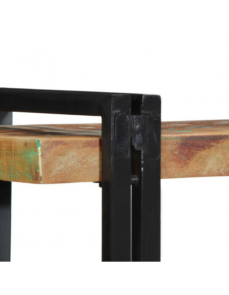 Mensola da Parete Multicolore in Legno Massello di Recupero