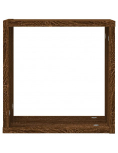 Mensole a Cubo 2 pz Rovere Marrone 30x15x30 cm