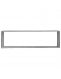 Mensole Cubo Muro 4pz Grigio Sonoma 100x15x30 Legno Multistrato