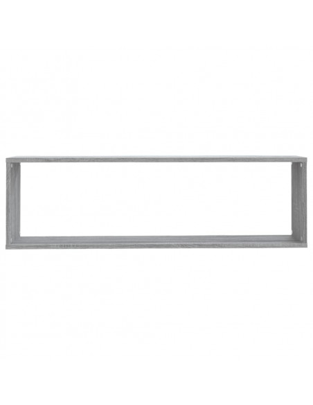 Mensole Cubo Muro 4pz Grigio Sonoma 100x15x30 Legno Multistrato