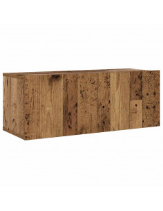 Mobili TV a Parete 3 pz Legno Antico in Legno Multistrato