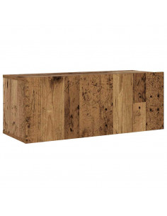 Mobili TV a Parete 6 pz Legno Vecchio Legno Multistrato