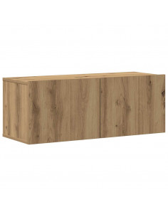 Mobili TV a Parete 8 pz Rovere Artigianale Legno Multistrato