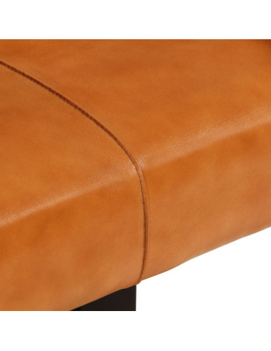 Panca Nera e Marrone 110 cm in Vera Pelle di Capra