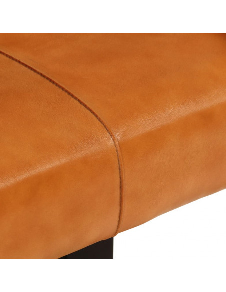 Panca Nera e Marrone 110 cm in Vera Pelle di Capra