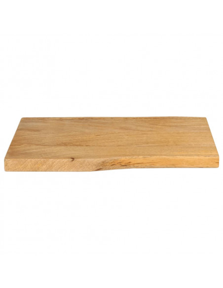 Piano Tavolo 50x40x2,5 cm Bordi Vivi in Legno Massello di Mango