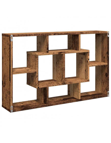 Scaffale a Parete Legno Antico 85x16x52,5 cm Legno Multistrato