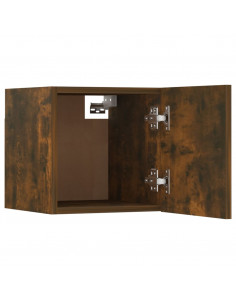 Set di Mobili Porta TV 5 pz Rovere Fumo in Legno Multistrato