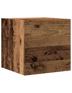 Set Mobile TV 5 pz Montato a Parete Legno Antico