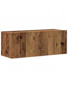 Set Mobile TV 5 pz Montato a Parete Legno Antico in Truciolato