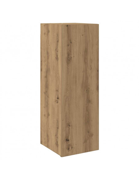 Set Mobile TV 5 pz Montato a Parete Rovere in Legno Multistrato